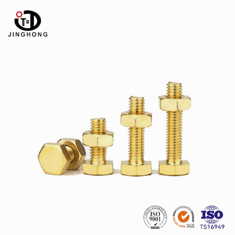 Solid Brass Hex Hexagon  Bolt